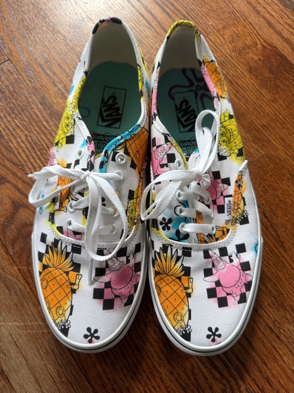 Vans White Pineapple & Multicolor Floral Low-Top Sneakers